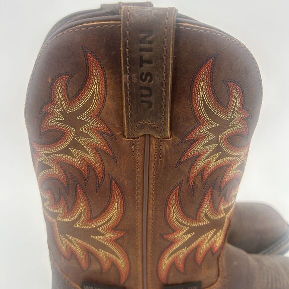 Justin Boots Brown Leather Western Work Boots main image 15